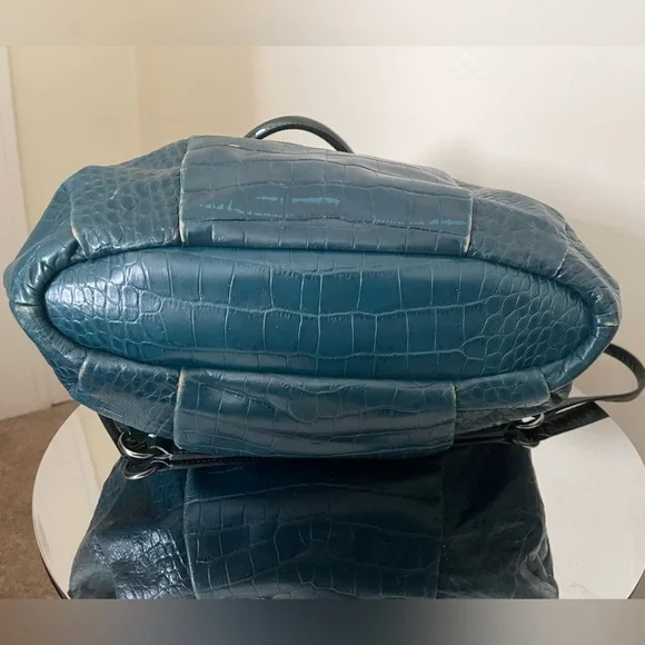 Coach Madison Embossed Croc Sophia Satchel - Picture 4 of 14